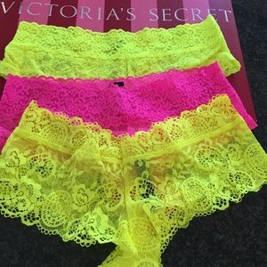 3 Victoria’s Secret LACIE Cheeky Panties -S